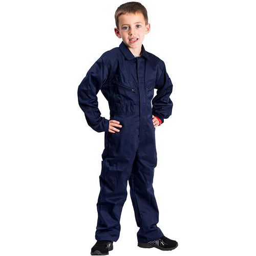 Portwest - Combinaison de travail Junior C890 - Bleu foncé, Taille 8 - Coton/Polyester, Oeko-Tex, UPF 50+