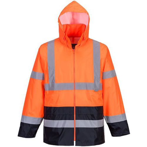 Veste De Pluie Haute-visibilité Bicolore H443 Bleu/orange Xl