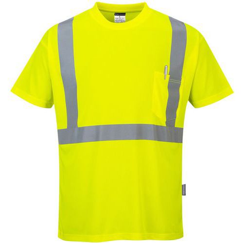 T-shirt Haute-visibilité Avec Poche S190 Jaune Xxxl
