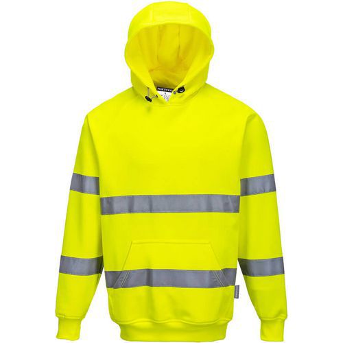 Sweatshirt Haute Visibilité à Capuche B304 Jaune L