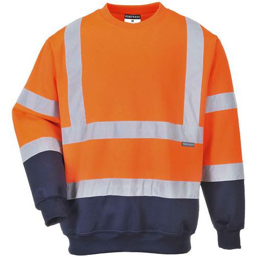 Sweatshirt Haute-visibilité Bicolore B306 Bleu/orange M