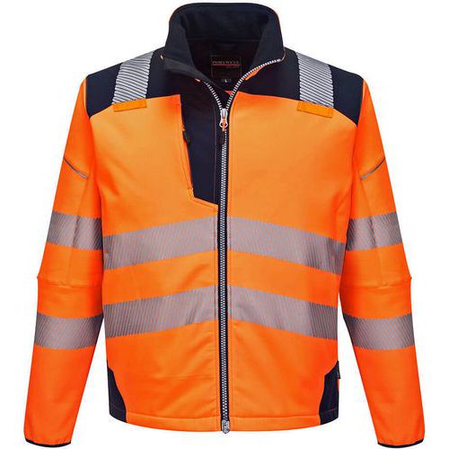 Veste Softshell Haute-visibilité Pw3 T402 Bleu/orange Xxl