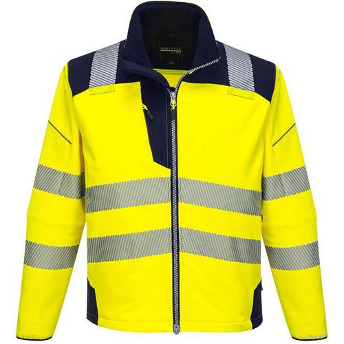 Veste Softshell Haute-visibilité Pw3 T402 Bleu/jaune S