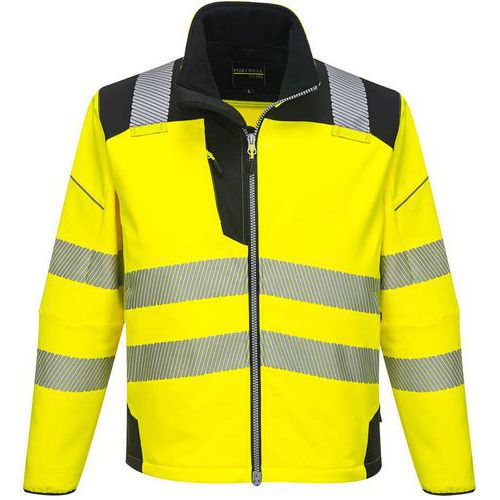 Veste Softshell Haute-visibilité Pw3 T402 Noir/jaune M