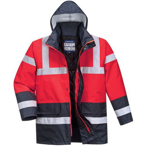 Parka Haute-visibilité Imperméable Traffic S466 Rouge/ja L