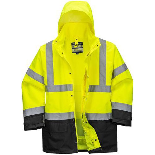 Parka Haute-visibilité 5-en-1 Executive S768 Noir/jaune S