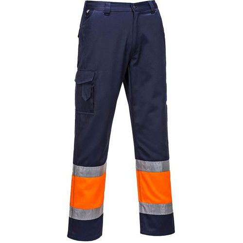 Pantalon De Pluie Haute-visibilité Combat E049 Bleu/orangexl