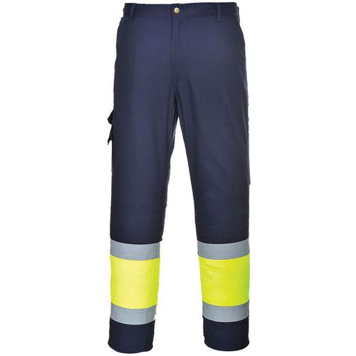 Pantalon De Pluie Haute-visibilité Combat E049 Bleu/jaune L