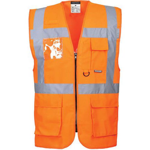 Gilet Haute-visibilité Executive - Berlin S476 Orange Xs