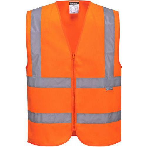 Gilet Haute-visibilité Avec Zip C375 Orange S