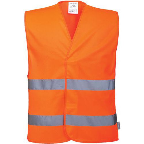 Gilet Haute-visibilité Double Bande C474 Orange L