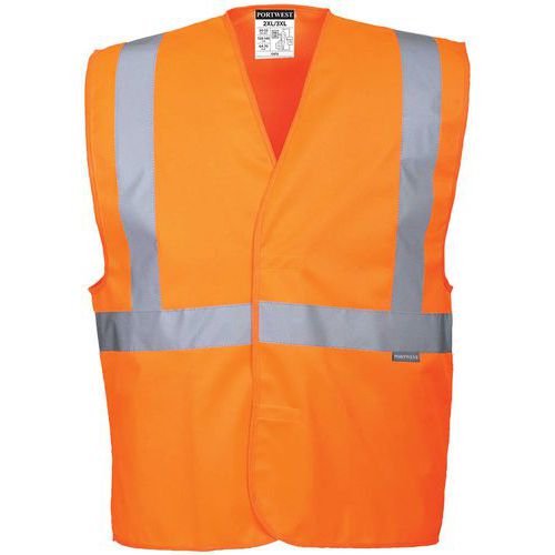 Gilet Haute-visibilité 1 Bande & Baudrier C472 Orange Xxxl