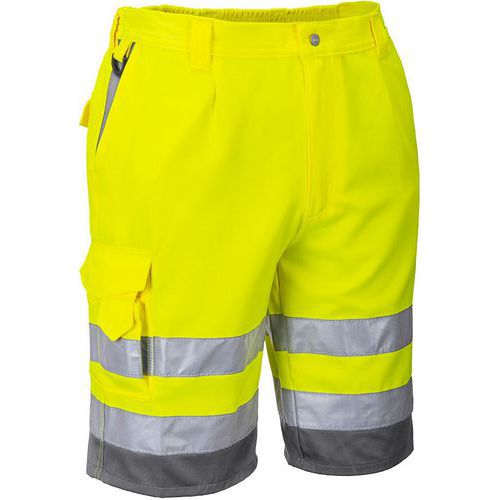 Bermuda Haute-visibilité E043 Gris/jaune M