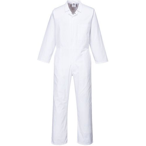 Portwest - Combinaison Agroalimentaire XXXL Blanc Coton Polyester Oeko-Tex Standard 100 Éco-responsable