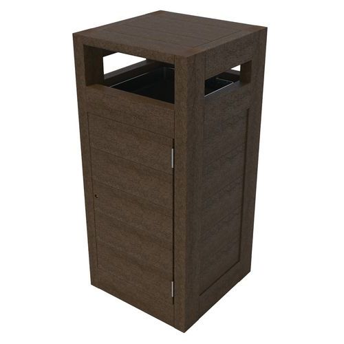 Poubelle D'extérieur Canopée 130 L Protège Pluie Porte Sac - Marron