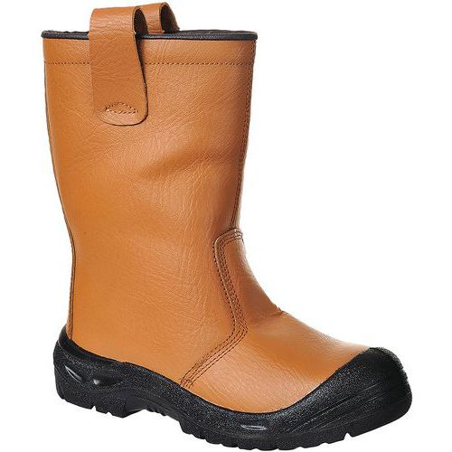 Portwest - Bottes de sécurité Rigger S3 CI FW29 Fourrées Havane - Pointure 45 - Cuir de Buffle Oeko-Tex