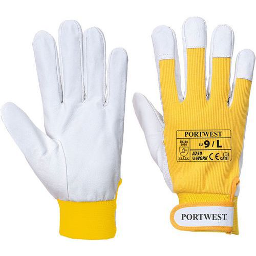 Gant De Manutention En Cuir Tergsus A250 Blanc 9