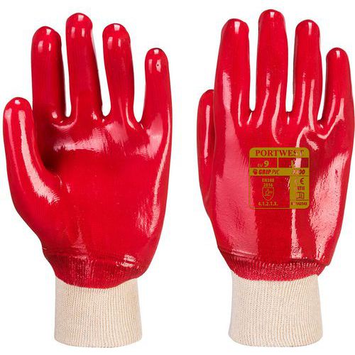 Gants De Manutention Pvc Poignet Tricot A400 9