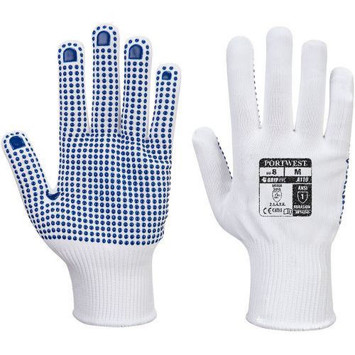 Gant De Manutention Polka Avec Picots Pvc A110 Blanc/bleu 9