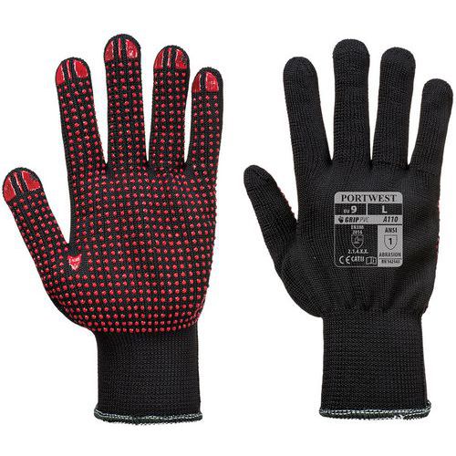 Gant De Manutention Polka Avec Picots Pvc A110 Noir 7