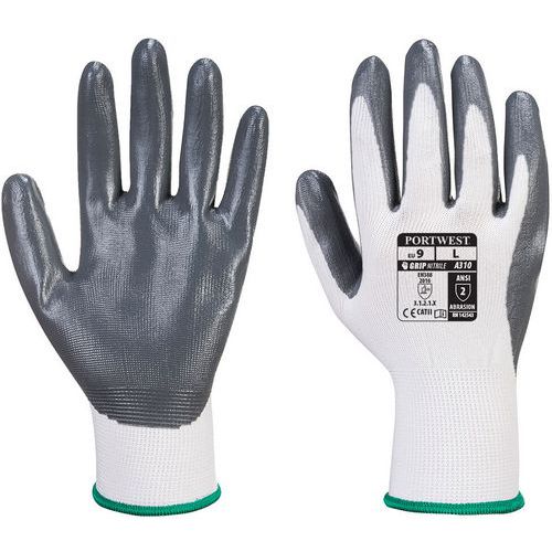 Gant De Manutention Flexo Grip Nitrile A310 Gris/blanc 9