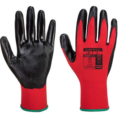 Gant De Manutention Flexo Grip Enduit Nitrile A310 Rouge 7