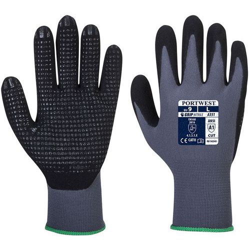 Portwest - Gants de manutention DermiFlex Plus A351 - Taille 8 - Nitrile Paume - Oeko-Tex