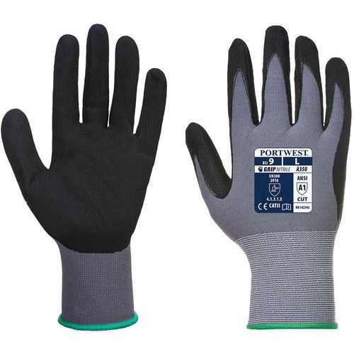 Portwest - Gant de manutention DermiFlex A350 - Taille 8 - Jauge 15 - Paume enduite Nylon - Oeko-Tex