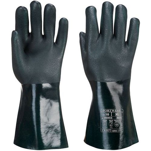 Gants De Manutention De Protection Chimique En Pvc 45cm A835 10