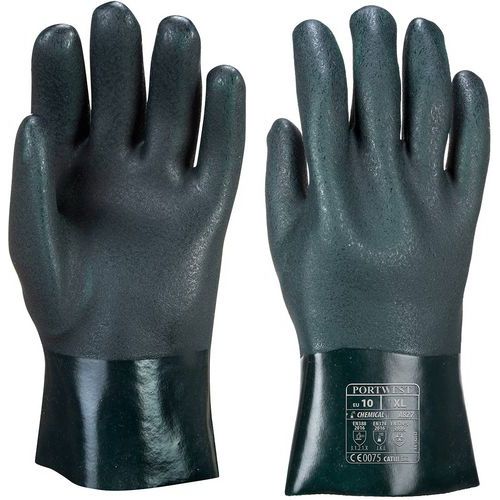 Gants De Manutention De Protection Chimique En Pvc 45cm A827 10