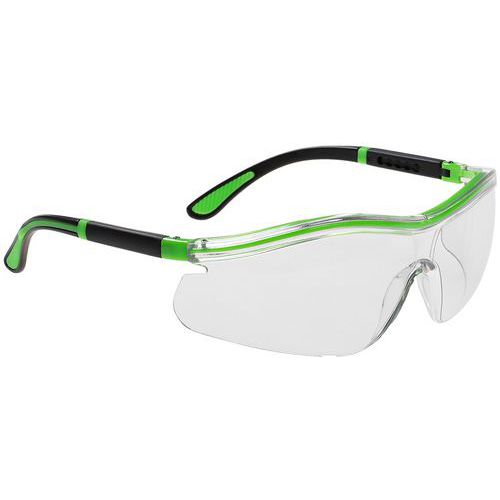 Portwest - Lunettes de sécurité Néon PS34 Incolore - Protection Oculaire Antirayures - Polycarbonate - Éco-responsable