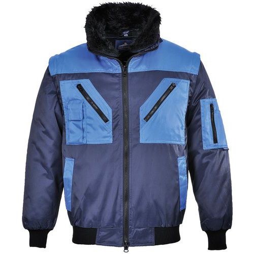 Blouson Pilote Bicolore Pj20 Bleu Foncé M