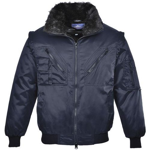 Blouson Pilote à Manches Amovibles Pj10 Bleu Foncé Xxxl