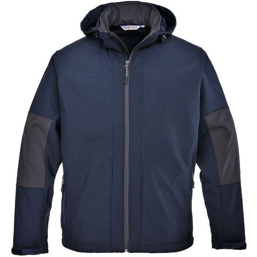 Veste Softshell Avec Capuche - 3 Couches Tk53 Bleu Xxxl