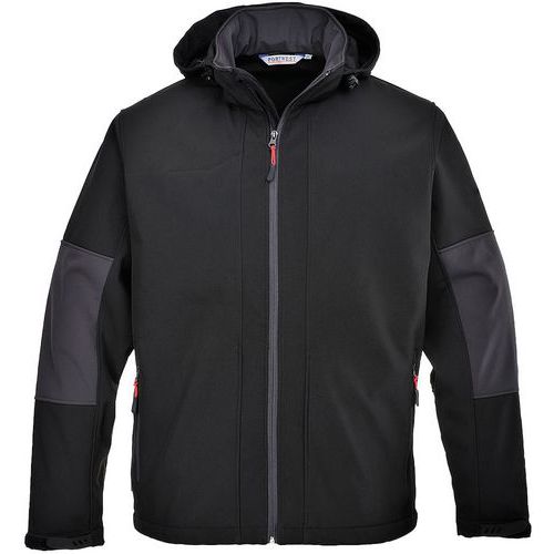 Veste Softshell Avec Capuche - 3 Couches Tk53 Noir L