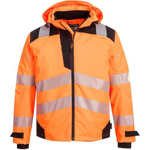 Veste Imper-respirante Extreme Hi-vis Pw360 Noir/orange Xxxl