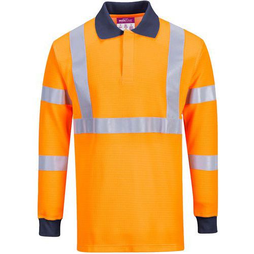 Polo Résistant à La Flamme Avec Norme Ris Fr76 Orange Xxxl