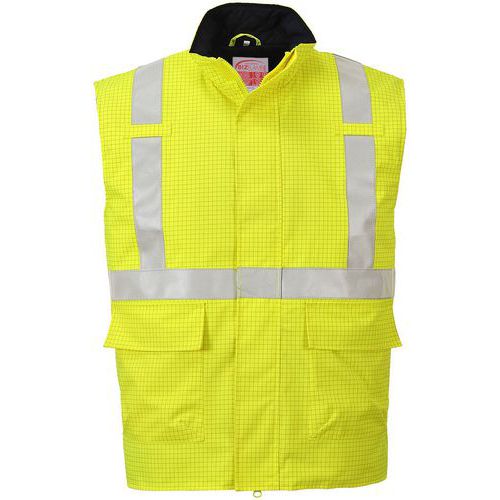 Portwest - Gilet Haute Visibilité Bizflame S776 Jaune XL - FR Anti-Statique Imperméable Respirant