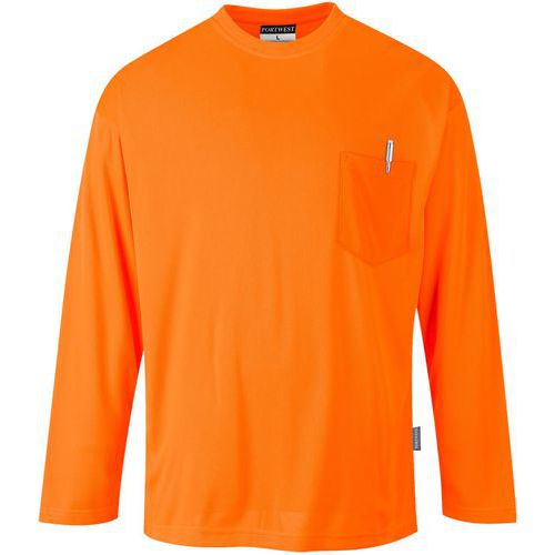 T-shirt Day-vis Manches Longues à Poche S579 - Orange - 5xl