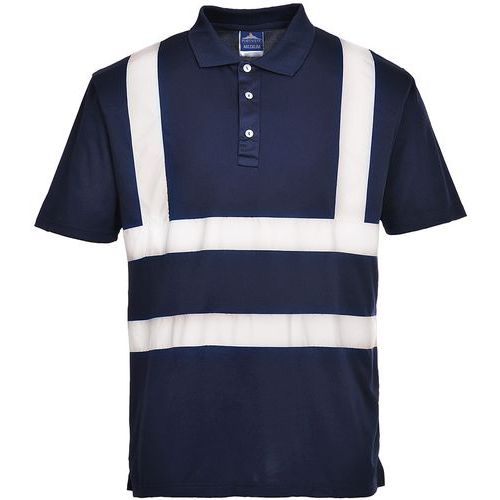 Polo Avec Bande Réfléchissante Iona F477 - Bleu Foncé - 4xl