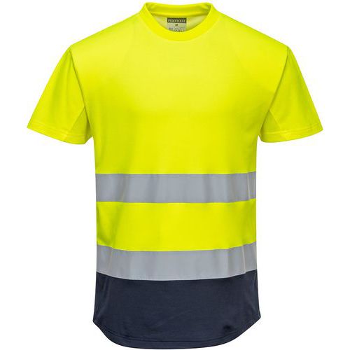 T-shirt Haute-visibiltié Aéré Bicolore C395 Bleu/jaune Xl