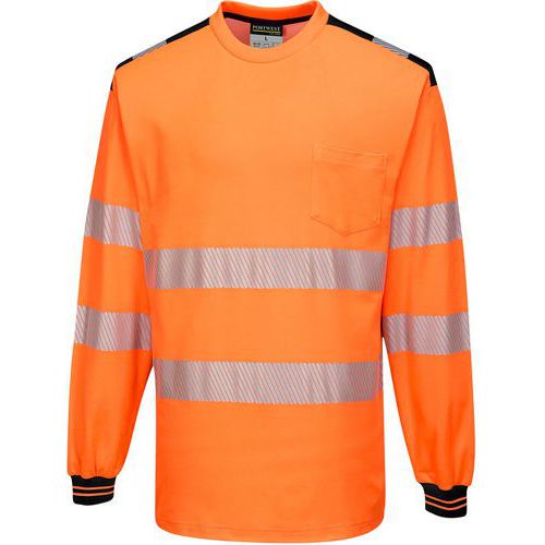 T-shirt Haute Visibilité Pw3 T185 Noir/orange M
