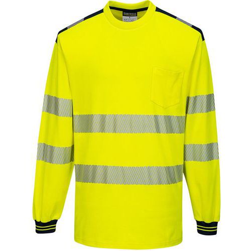 T-shirt Haute Visibilité Pw3 T185 Noir/jaune Xxxl