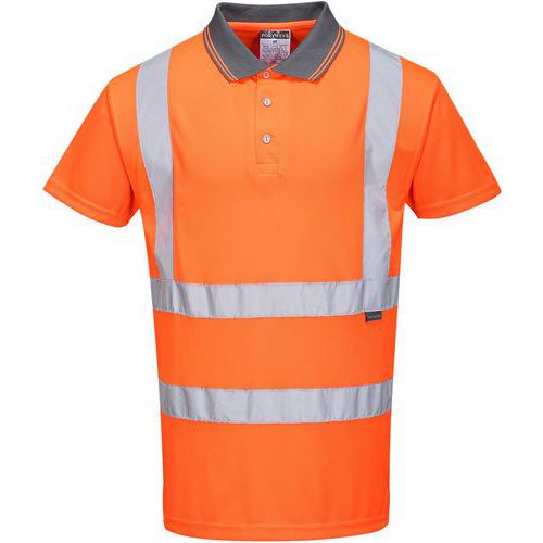 Polo Haute Visibilité Ris à Manches Courtes Rt22 Orange Xs
