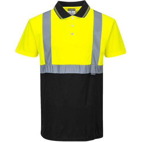 Polo Haute Visibilité Bicolore S479 Noir/jaune L