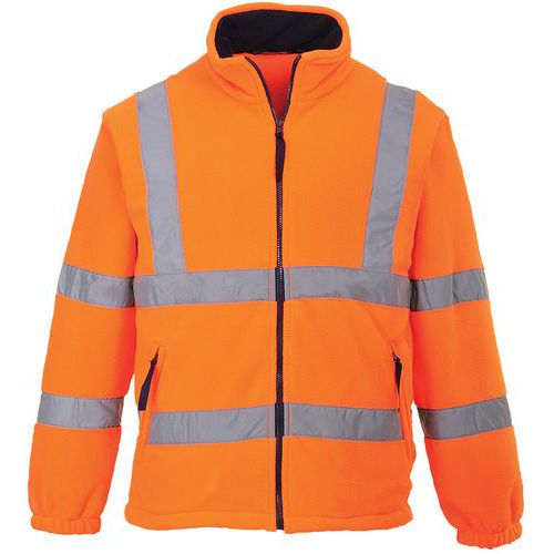 Veste Polaire Haute Visibilité Doublée F300 Orange S