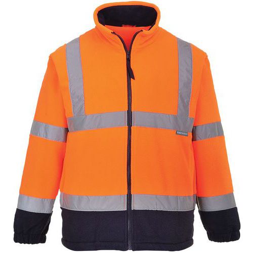 Veste Polaire Haute Visibilité Bicolore F301 Bleu/orange M