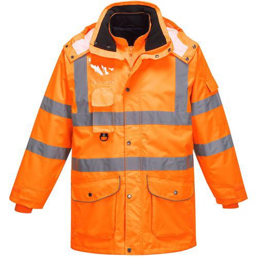 Parka Haute-visibilité 7-en-1 Traffic Rt27 Orange S