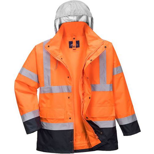 Parka Haute-visibilité 4-en-1 Trafic S471 Bleu/orange M