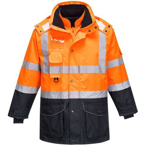 Parka Haute-visibilité 7-en-1 Traffic S426 Bleu/orange 4xl